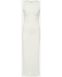 Magda Butrym - Crochet-Trimmed Cotton Midi Dress - Lyst