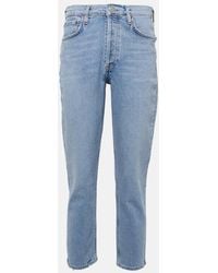 Agolde - Riley High-Rise Cropped Slim Jeans - Lyst