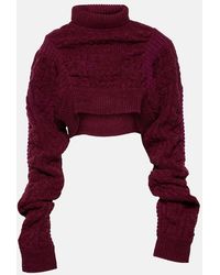 Noir Kei Ninomiya - Cable-knit Wool Sweater - Lyst