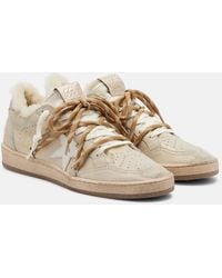 Golden Goose - Ball Star Shearling-Lined Suede Sneakers - Lyst