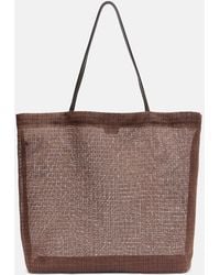 The Row - Tote Bag Barn Aus Mesh Mit Leder - Lyst