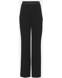 Acne Studios - Logo Mid-Rise Wide-Leg Pants - Lyst