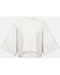 Alaïa - Cropped Cotton And Wool-Blend T-Shirt - Lyst