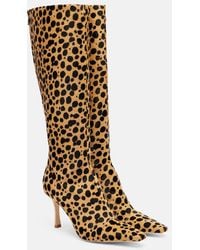 Jimmy Choo - X Conner Ives Gloria 85 Pony Hair Cheetah Knee-High Boots - Lyst