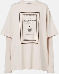 Acne Studios - Layered Logo Cotton Jersey T-Shirt - Lyst
