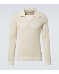 Wales Bonner - Song Cotton Mesh Polo Shirt - Lyst