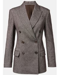 Brunello Cucinelli - Wool And Linen-Blend Blazer - Lyst