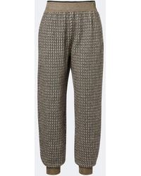Brunello Cucinelli - Houndstooth Mohair And Wool-Blend Straight Pants - Lyst