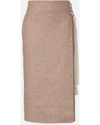 Jil Sander - Wool-Blend Midi Skirt - Lyst