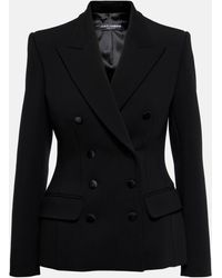 Dolce & Gabbana - Double-breasted Wool-blend Jacket - Lyst