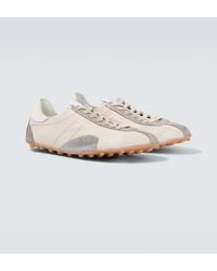 Maison Margiela - Sprinters Suede-Trimmed Leather Sneakers - Lyst