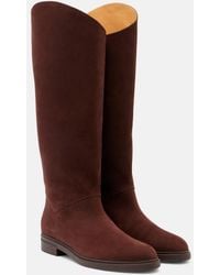 Loro Piana - Kilda Suede Knee-High Boots - Lyst