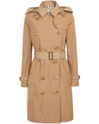 Burberry Trench-coat Kensington impermeable a capuche - Marron