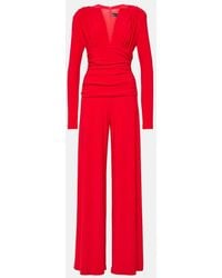 Norma Kamali - Draped Wide-Leg Jumpsuit - Lyst