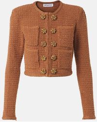 Self-Portrait - Sequined Knitted Jacket - Lyst