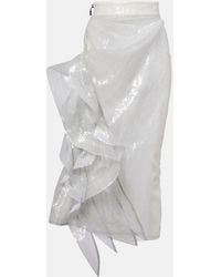 Maticevski - Hymn Ruffled Sequined Midi Skirt - Lyst