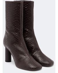 Paris Texas - Alice Snake-Effect Leather Ankle Boots - Lyst