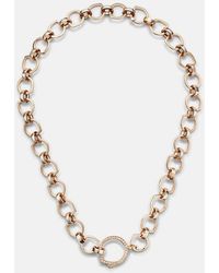 Repossi - Collar Antifer De Oro Rosa De 18 Ct Con Diamantes - Lyst