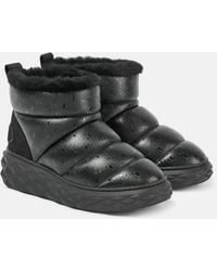 Jimmy Choo - Xan Shearling-Lined Leather Snow Boots - Lyst