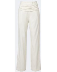 TOVE - Albertine Ruched Virgin Wool Wide-Leg Pants - Lyst