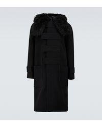 Burberry Mantel aus einem Wollgemisch - Schwarz