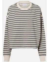 Velvet - Isabelle Striped Cotton Jersey Sweatshirt - Lyst