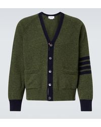 Thom Browne - Cardigan 4-Bar Aus Wolle - Lyst