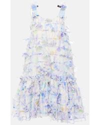 SUSAN FANG - Abito Corto Con Applicazioni Floreali - Lyst