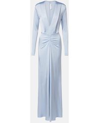 Victoria Beckham - Gathered Jersey Gown - Lyst