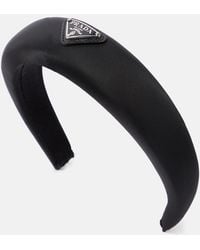 Prada - Re-Nylon Brand-Plaque Recycled-Nylon Headband - Lyst