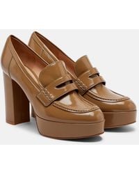 Gianvito Rossi - Jenna Leather Loafer Pumps - Lyst
