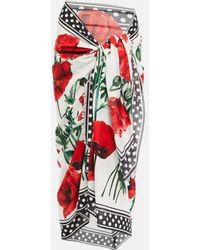 Dolce & Gabbana Cover-up de algodon floral - Rojo
