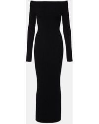 Max Mara - Robe Longue En Laine Et Cachemire Melanges - Lyst