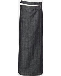 The Mannei - Ararat Denim Maxi Skirt - Lyst