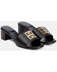 Givenchy - 4g Leather Mules - Lyst