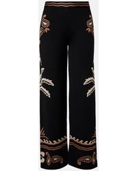 Alanui - Glimpse Of Eden Wool And Silk Pants - Lyst