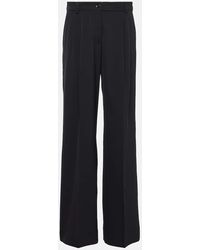 Dolce & Gabbana - Pleated Wool-blend Wide-leg Pants - Lyst