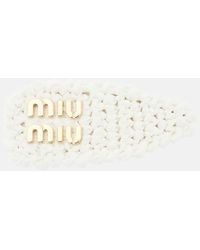 Miu Miu - Haarspange aus Haekelstrick - Lyst