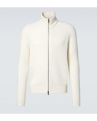 Thom Sweeney - Wool And Cashmere-Blend Zip-Up Sweater - Lyst