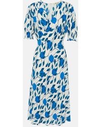 Diane von Furstenberg - Jemma Printed Crepe Midi Dress - Lyst