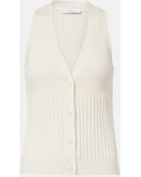 Max Mara - Bimba Ribbed-Knit Cotton-Blend Vest - Lyst