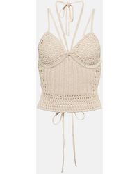 Jonathan Simkhai - Ralia Cotton-blend Crocheted Crop Top - Lyst