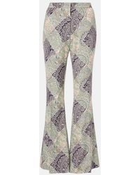 Etro - Paisley High-Rise Flared Pants - Lyst