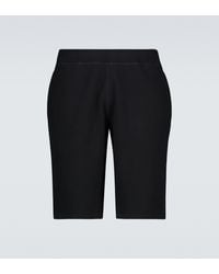 Sunspel Cotton Loopback Shorts - Black
