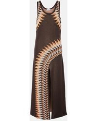 Rabanne - Metallic Jacquard Maxi Dress - Lyst