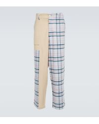 The Elder Statesman - Checked Wool, Silk And Cashmere Pants - Lyst