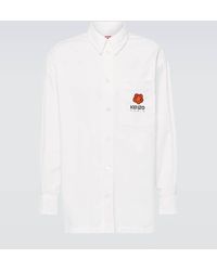 KENZO - Camisa oversized de algodon bordada - Lyst