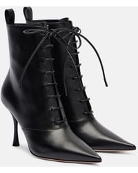 Gianvito Rossi - Leather Lace-Up Boots - Lyst