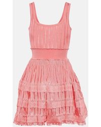 Alaïa - Knitted Mini Dress - Lyst