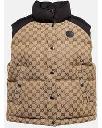 Gucci - GG Cotton Canvas Puffer Vest - Lyst